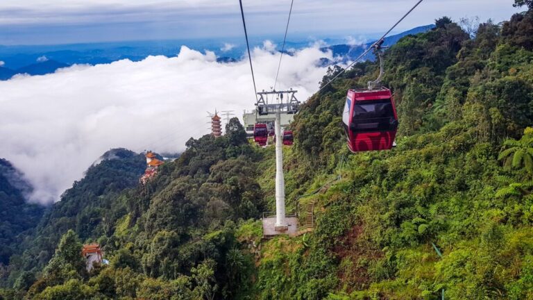 Cable,Car,At,Genting,Highlands,,Malaysia,In,A,Foggy,Weather